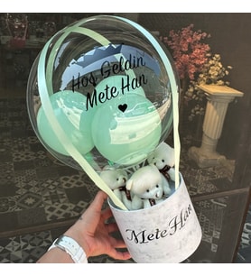 Kişiye Özel Yeni Bebek Balon Kutusu
