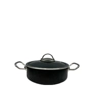 Tuna House Granit  Basık Tencere  20 Cm  Siyah
