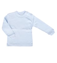 Unisex Mavi Fitilli Çıtçıtlı Uzun kol Body