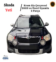 Skoda Yeti Krom Sis Çerçevesi 2 Parça 2009 Üzeri Paslanmaz Çelik (Gümüş)