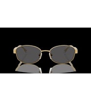 Michael Kors Kadın Güneş Gözlüğü - Oval Altın Metal Çerçeve Gri Cam UV Koruma 0MK1161 189687 56
