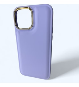 İphone 13 Pro Max Lansman Kaliteli Silikon Telefon Kılıfı (Mor)
