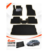 e-biz HONDA CİVİC-FD6-SEDAN (2006-2011) Uyumlu EVA Oto Paspas Bagaj Paspası Dahil Siyah-Bej