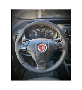 DİKİŞLİ DİREKSİYON KILIFI İTHAL NOKTALI DERİ KIRMIZI DİKİŞLİ PARÇALI MODEL FİAT LİNEA İÇİN