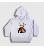 Presmono Unisex Çocuk Beyaz Fuinjutsu Anime Naruto Kapüşonlu Sweatshirt 132010tt (Beyaz)
