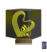 Luvivia Kalp Love Sevgiliye Hediye 3D Lamba - Masa Gece Lambası