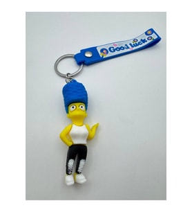 Mavi Simpsons Figürlü Silikon Anahtarlık – Piraye Gift Eğlenceli ve Sevimli Tasarım