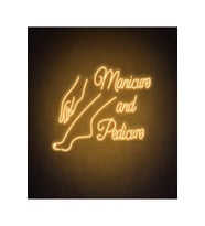 Manicure and Pedicure Yazılı ve Şekilli Neon Tabela