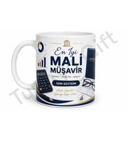Mali Müşavire Hediye İsme Özel Baskılı Kupa Bardak Muhasebeci Hediyesi