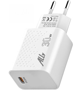 30W Type-C- USB C Hızlı Şarj Adaptörü, BEYAZ