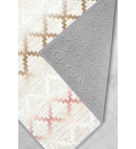 Eliana Home Baskılı, Yıkanabilir Kaymaz Taban Salon Halısı LNA1774 100x150 cm (Bej)