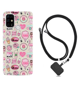 Casper E30 F20 X20 Kılıf Boyun Askılı Silikon Donut Flamingo 1415