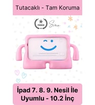 Dayanıklı Apple İpad 7. 8. 9. Nesil 10.2 İnç Uyumlu Çocuk İçin Ayaklı Tablet Kılıfı Koruyucu Silikon