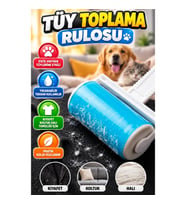 Yıkanabilir Evcil Hayvan Tüy Toplama Rulosu – Kıyafet, Koltuk ve Halı Temizleme Aparatı