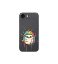 iPhone 17 Air ile Uyumlu Splash Kirpi Tasarımlı Şeffaf Silikon Kılıf