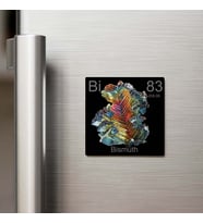 Bismuth (Bizmut) Elementi – Buzdolap Magneti – 9x9 cm