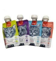 Wanpy Taze Ton Balıklı x Somonlu x Tavuklu x Ördekli Vitaminli Ezme Kedi Ödülü 90 Gr X 4 Adet