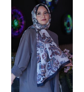 Paisley Desen Bej Soft Pamuk Şal (Standart)