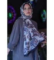 Paisley Desen Bej Soft Pamuk Şal (Standart)