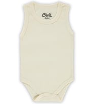 Civil Baby Basic Düz 1-18 Ay Çıtçıtlı Badi - Ekru