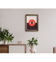 BK Home Doğal Masif Ahşap Çerçeveli Tablo 45x65cm-66