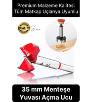 Premium 35 mm Menteşe Yeri Açma Delme Freze Bıçağı Ahşap Matkap Ucu Mutfak Dolabı Kapak Marangoz