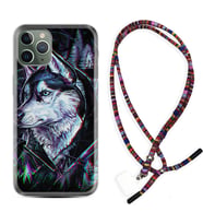 Apple iPhone 11 12 13 14 Pro Max Kılıf Boyun Asklı Rasta Silikon Dog Eyes 1761