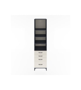 Hyperion Dolap 4 Raflı 4 Çekmeceli 60x44x243 Antrasit-Aytaşı
