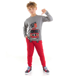 Rescue Unit Erkek Çocuk T-shirt Pantolon Takım (Çok Renkli)