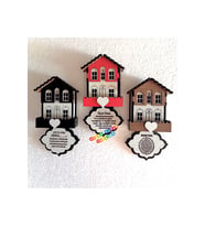 Bereket Duası ,ayetel Kürsi Ve Nazar Dualı Ev Maket Ahşap Magnet (Çok Renkli)