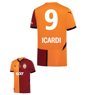 Galatasaray Lisanslı 2024/2025 İç Saha Parçalı Icardi Baskılı Forma (Sarı-Kırmızı)