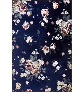 Eliana Home Baskılı, Yıkanabilir Kaymaz Taban Salon Halısı LNA1408 100x150 cm (Lacivert)