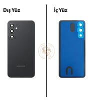 Samsung A54 Siyah Arka Kapak Arka Cam Batarya Kapağı Lazer Kesim Kapak Pil Kapağı Back Cover