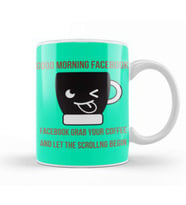 Funny Coffee Drinks Lover Gift Quote   Vintage Retro Rainbow Style Kupa Bardak Porselen