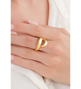 GÜMÜŞ ALTIN GOLD KAPLAMA DÜZ SADE MODERN AYARLANABİLİR YÜZÜK