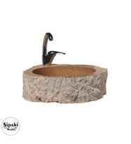 Sipahi Marble Noche Traverten Batarya Çıkışlı Kütük Lavabo