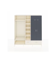 Hyperion Dolap 12 Raflı 2 Çekmeceli 2 Askılı 220x44x243 Aytaşı-Antrasit/Aytaşı