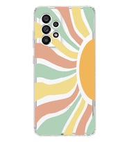 Samsung Galaxy A53 Uyumlu Güneş Desenli Şeffaf Telefon Kılıfı