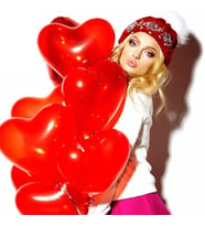 VIP KALİTE 14 ADET KALPLİ BALON KIRMIZI KALPLİ BALON KIRMIZI BALON SEVGİLİLER GÜNÜNE ÖZEL DEKOR BALON