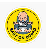 Uyarı Arabada Bebek Var Sticker oto Etiket 18cm MD11