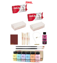 Das Beyaz Seramik Kili 2x500gr Artdeco Akrilik Boya 6x75 Ml Pastel Renkler