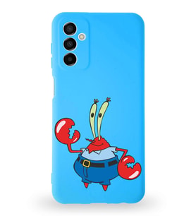 Samsung Galaxy A04s Uyumlu Lansman Kılıf Altı Kapalı İçi Kadife  Bay Yengeç Tasarımlı  Kapak (Şeffaf)