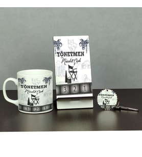 Yönetmen Üçlü Set (Kupa + Telefon Standı + Anahtarlık)