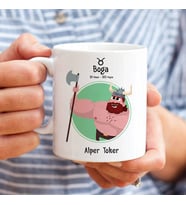 Kişiye Özel Boğa Burcu Erkeğe Hediye Kupa Bardak