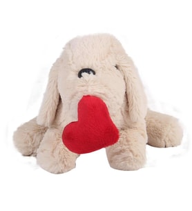 Kalpli Köpek Krem Yumoş 25 cm