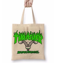 Green Thrasher Logo Bez Çanta Uzun Saplı