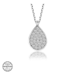 Swarovski Taşlı Gümüş Damla Bayan Kolye