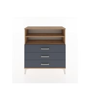 Arges Şifonyer 2 Raflı 3 Çekmeceli 88x30x96 Çam-Antrasit