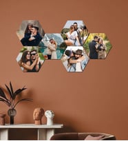 Kişiye Özel 6 Fotoğraflı Altıgen Mdf Tablo