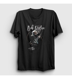 Presmono Unisex Siyah Unreleased Bob Dylan T-Shirt 301588tt